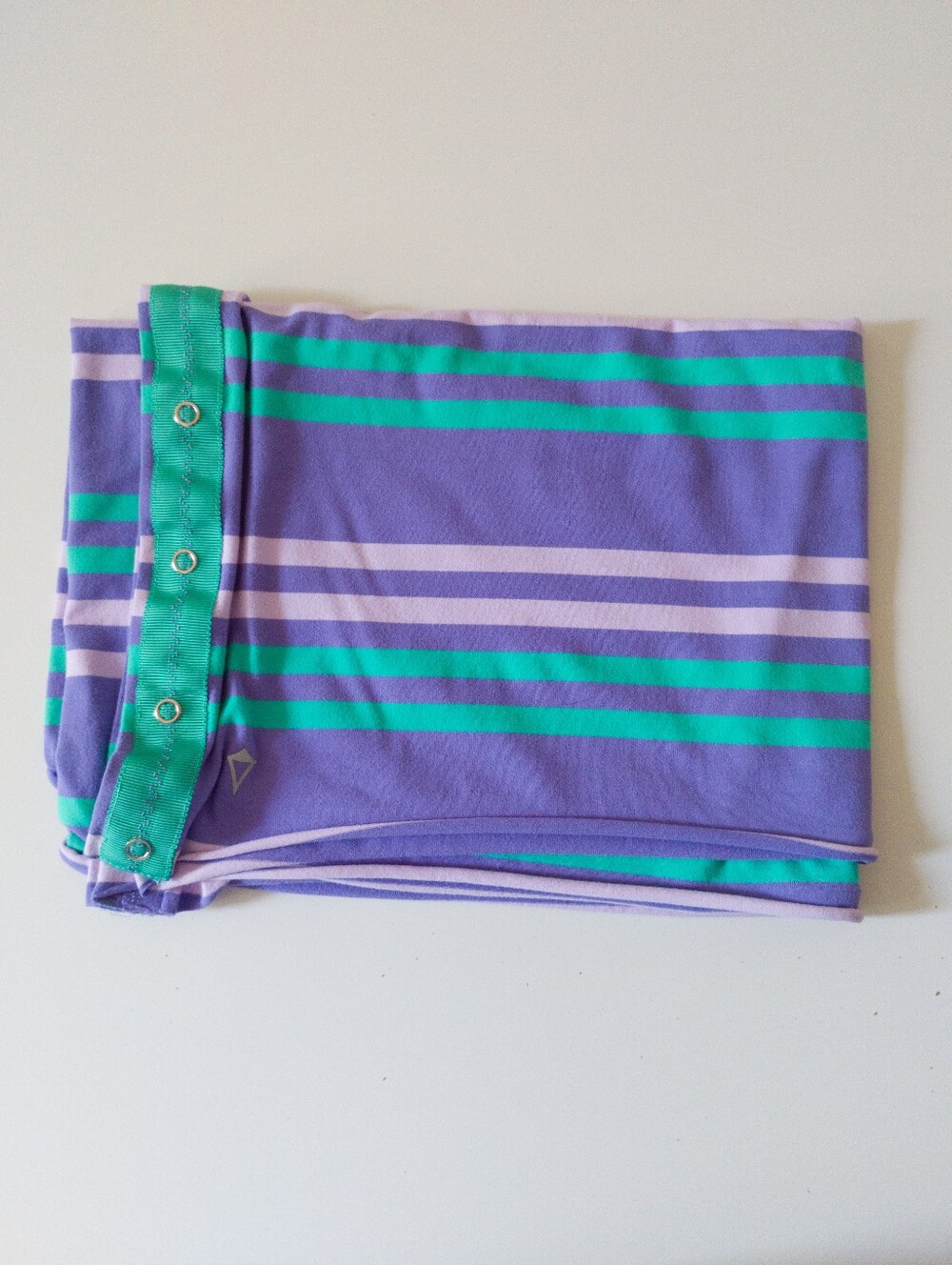 ivivva by Lululemon Village Chill Scarf Striped Snap Infinity Wrap Purple Teal